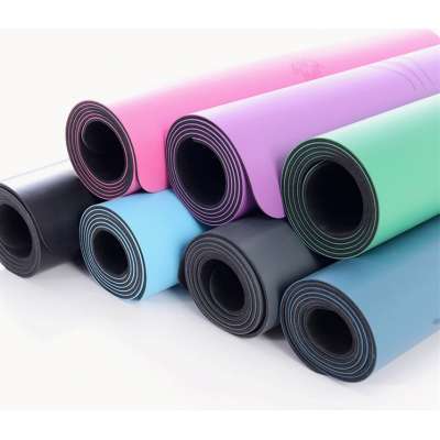 Hot selling natural rubber  organic eco friendly pu yoga mat