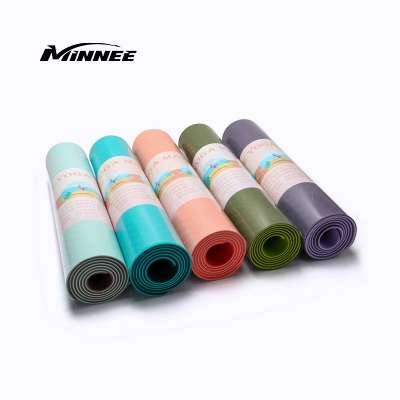 2020 MINNEE THE BEST COLORS OF THE YEAR Wholesale high quality custom Anti slip eco friendly 100% tpe yoga mats